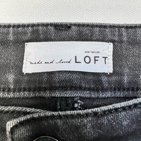 Ann Taylor Loft Womens Curvy Slim Skinny Jeans Gray Stretch Charcoal Wash 29/8 - Picture 10 of 11